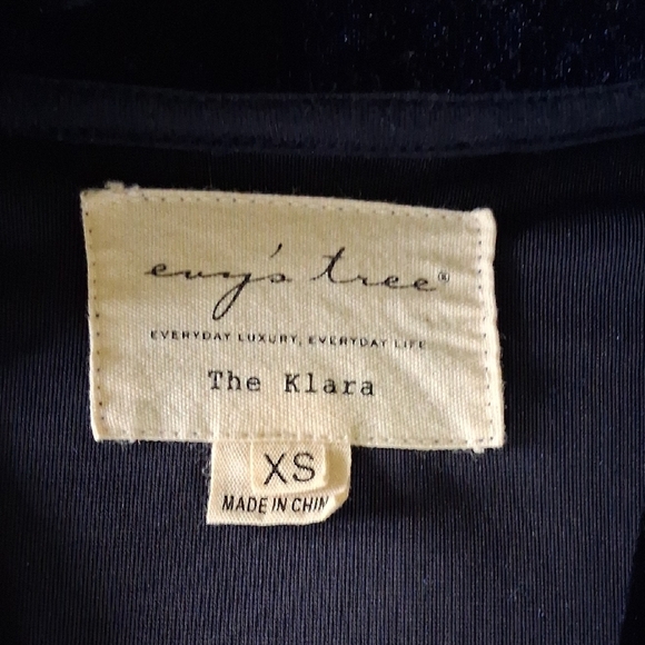 Evy's Tree Deep Blue Velvet Cardigan - Picture 2 of 7